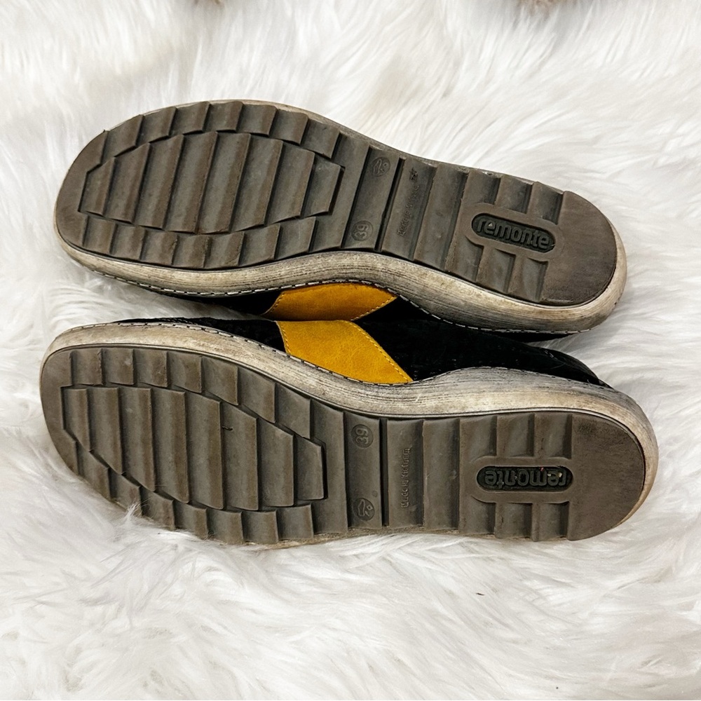 Remonte Tennis Shoes Sneakers Black Yellow - Picture 6 of 7